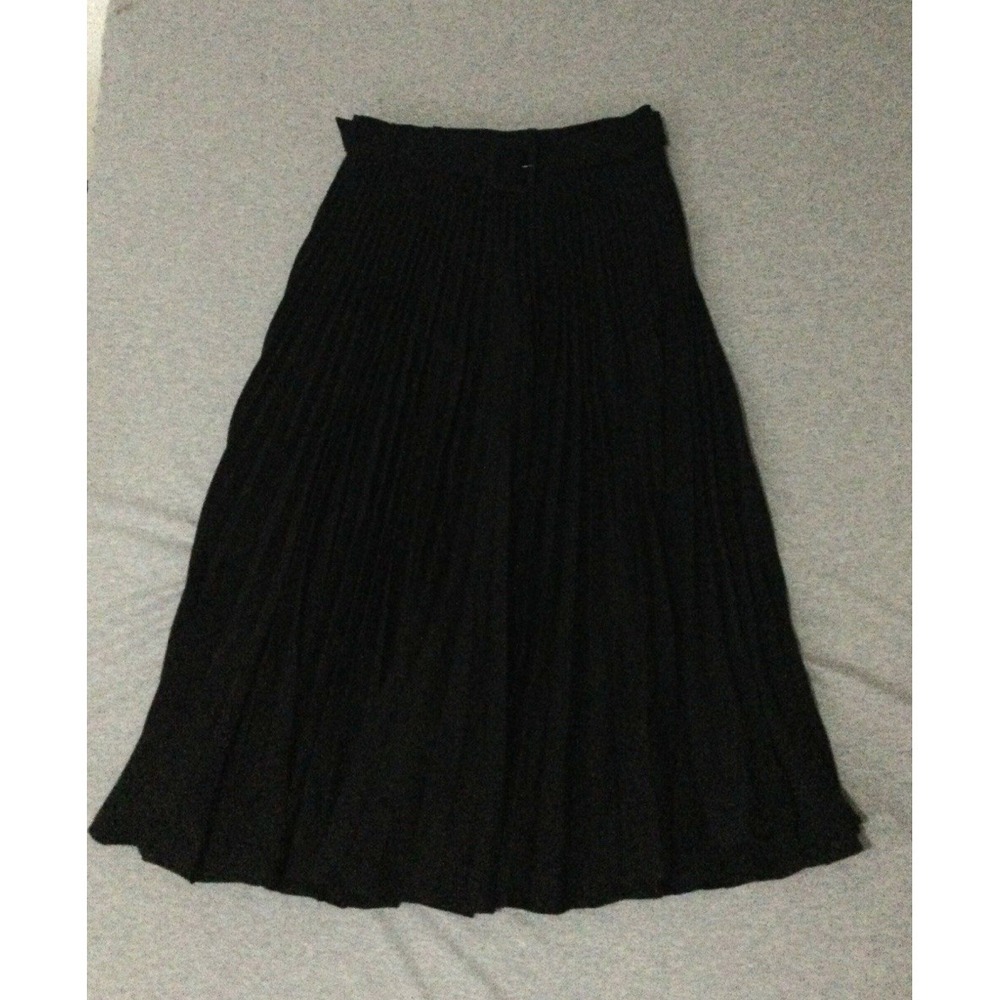 Zara Pleated belted Skirt Size small mixed fabric heavy - Picture 1 of 13